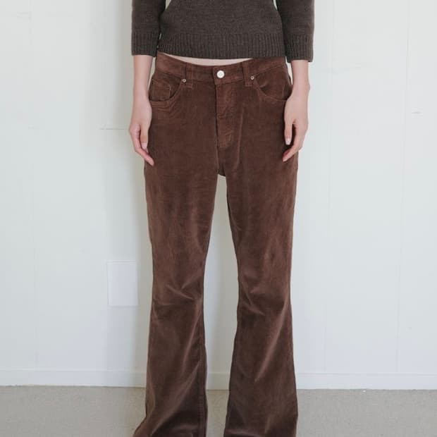 Repos 리포스 부츠컷 팬츠 브라운