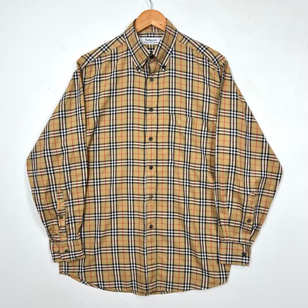 1990s Burberrys 버버리 베이지 노바체크 셔츠