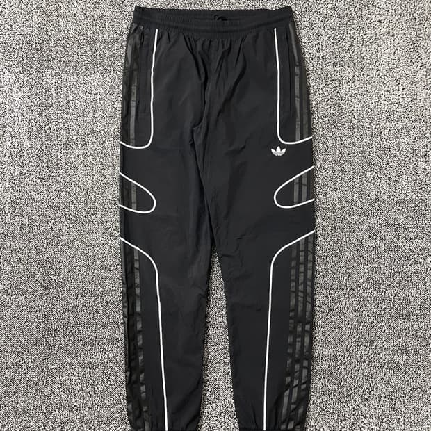 빈티지9. 아디다스 플레임 우븐 트랙팬츠 바스락 츄바 블랙 조거팬츠