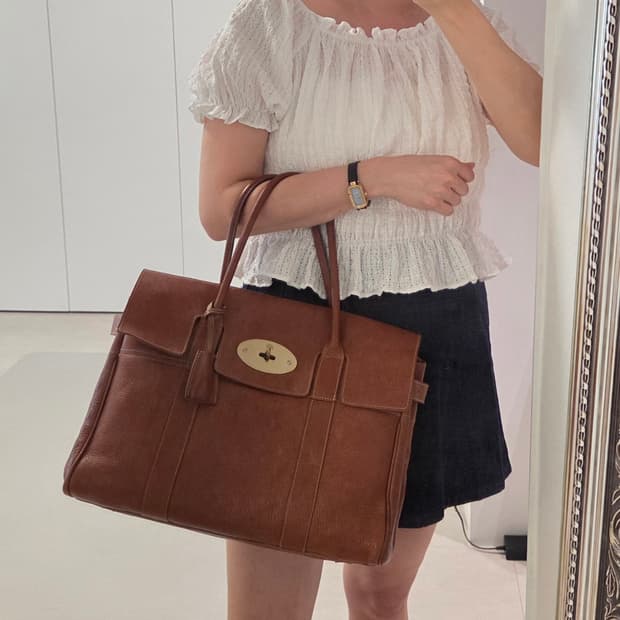 Mulberry 멀버리 정품 헤리티지 베이스워터 금장 오크 클래식그레인