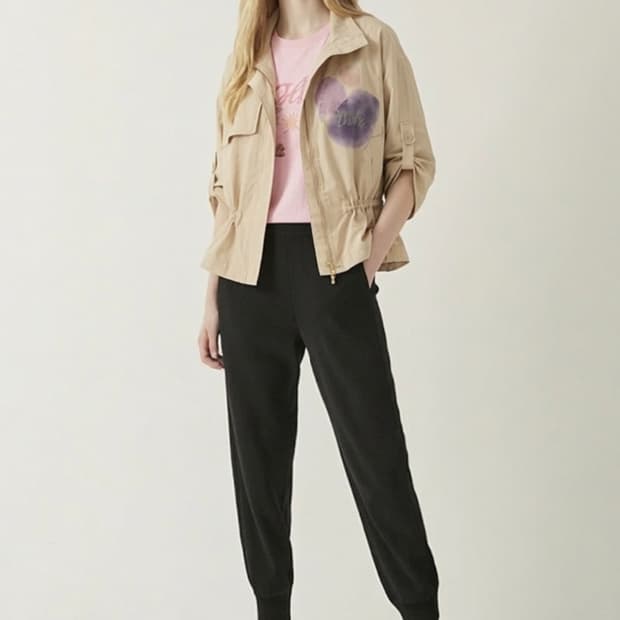 (새상품)샤틴 롤업 점퍼 프리사이즈