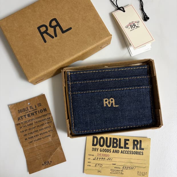 rrl 카드홀더 인디고 데님 더블알엘 카드지갑
