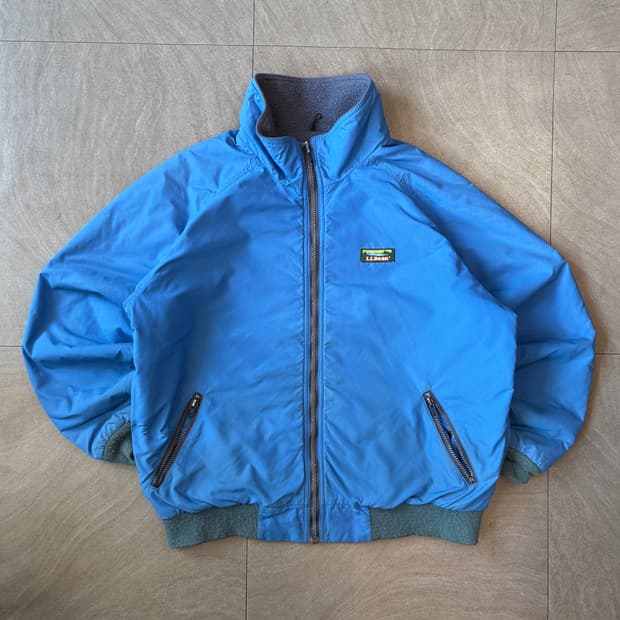 90s L.L.bean 90년대 미국 생산 엘엘빈 블루 컬러 웜업 자켓 
