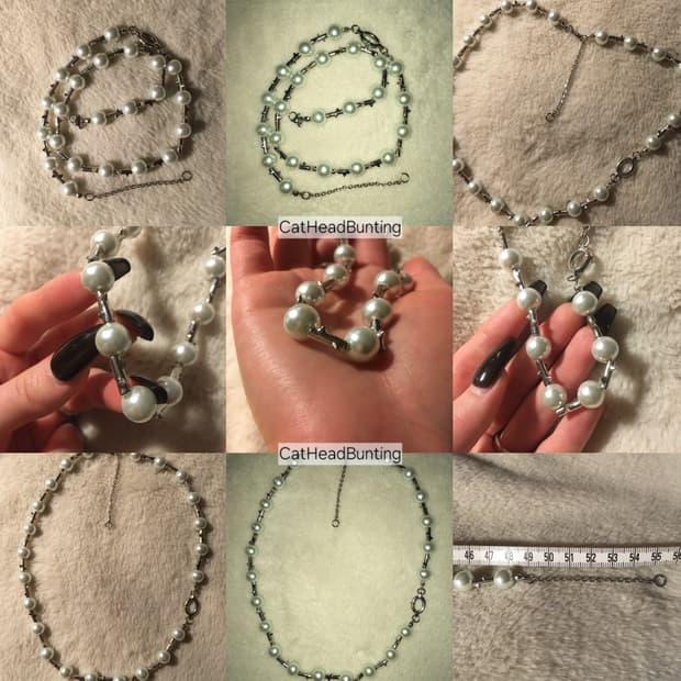 UNISEX_Pearl Thorn Necklace 진주 가시 목걸이