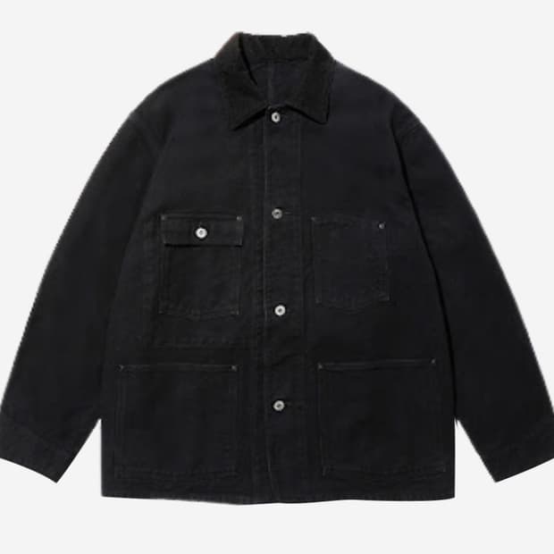 아프레쎄 빈티지 실크 헴프 커버올 자켓