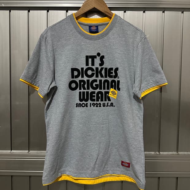 디키즈(Dickies) 링거 레이어드 반팔 티셔츠