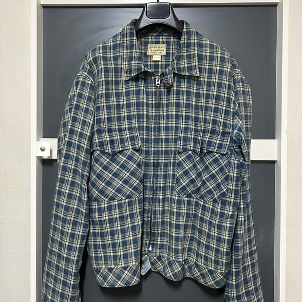 더블알엘 인디고 체크 자켓 블루종 
