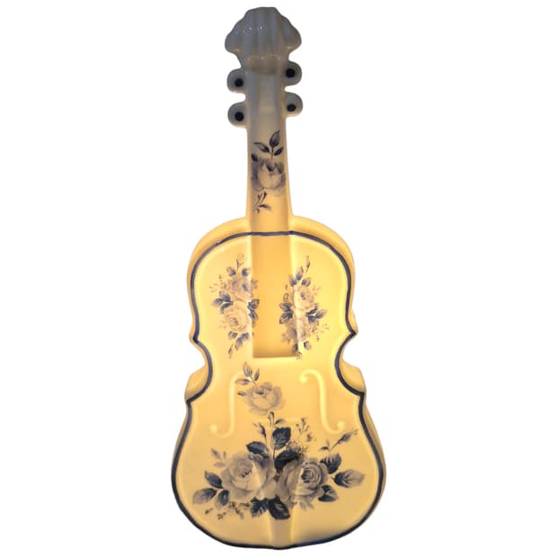 80s 이탈리아 드먼 플로랄 바이올린 탁상 램프