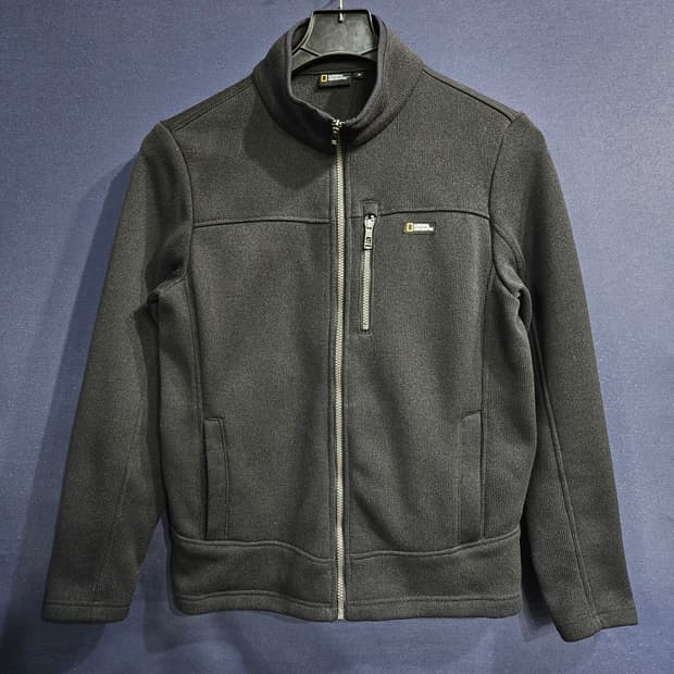 내셔널지오그래픽 다크그레이 남성 슬림핏 95 기모 집업자켓 