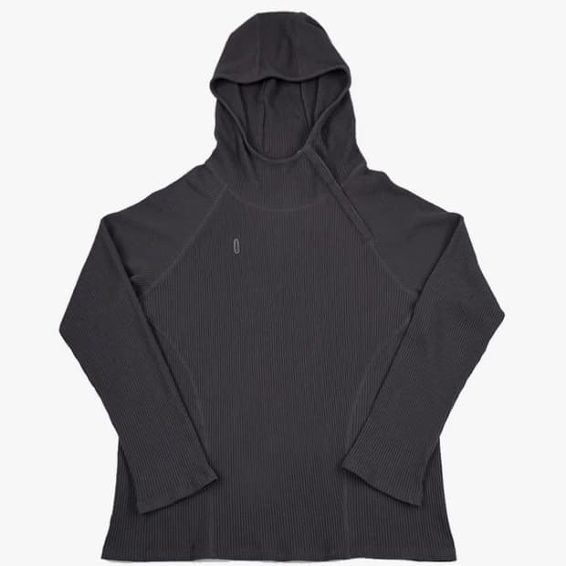 할로미늄 오버사이즈드 와플 후디 후티 다크그레이