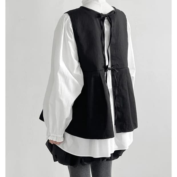 이데알레 백리본 레이어드 베스트