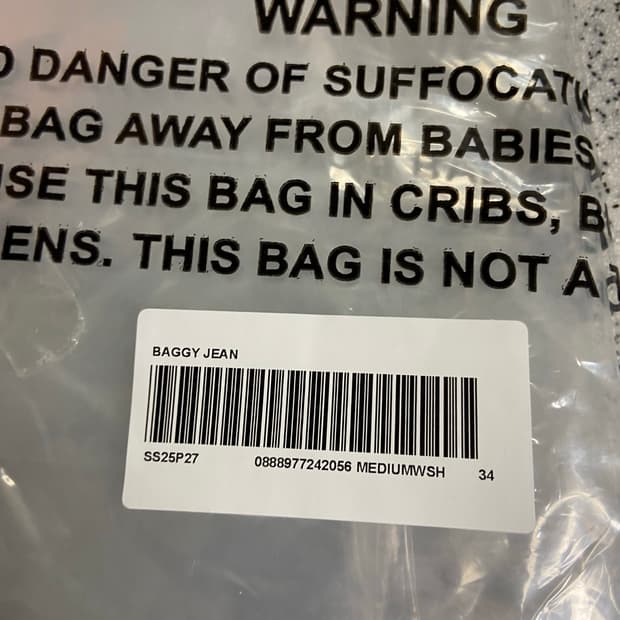 [34] 슈프림 25ss 배기진 중청/미디엄 워시