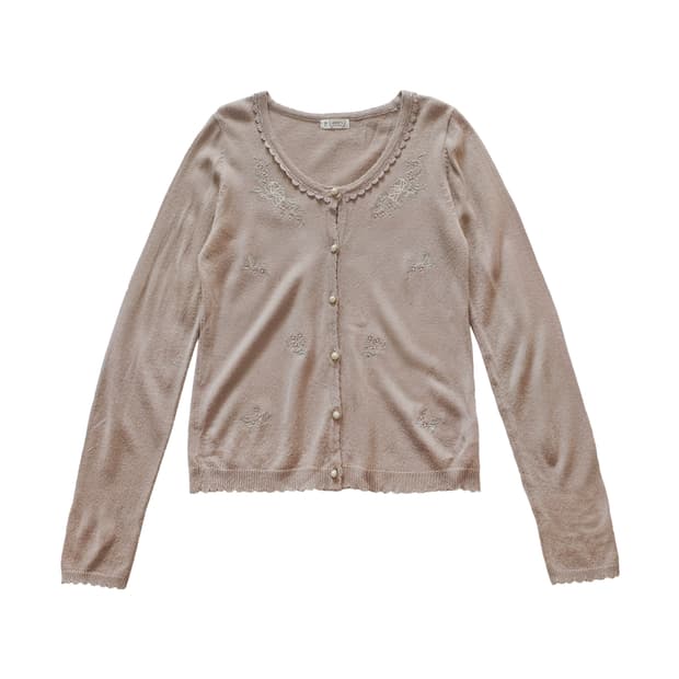 엑시즈팜(axes femme) 니트 가디건 코코아 핑크