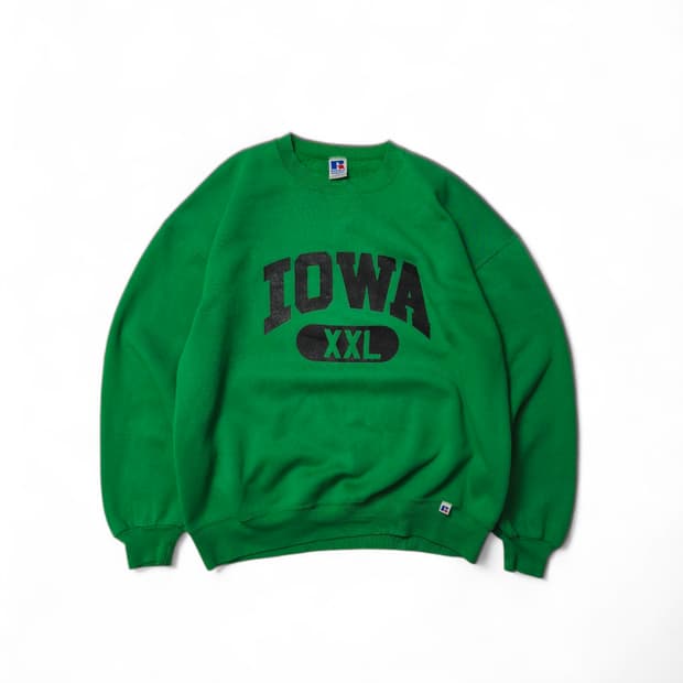 1990's 러셀 RUSSELL IOWA 그린 스웻셔츠 XL USA 미제