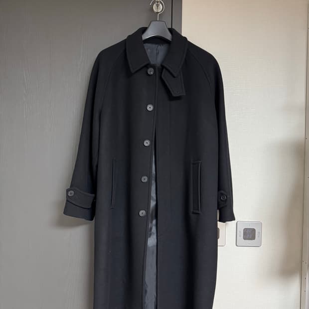 무신사 스탠다드 캐시미어 블렌드 발마칸 코트  블랙 M