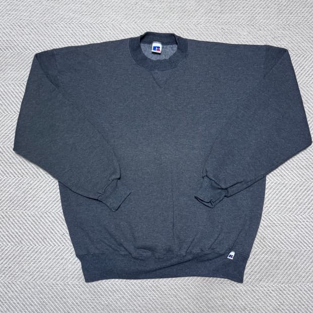 (XL) 90s 빈티지 러셀 애슬레틱 차콜 맨투맨