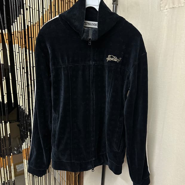 spalding by roen velvet zipup