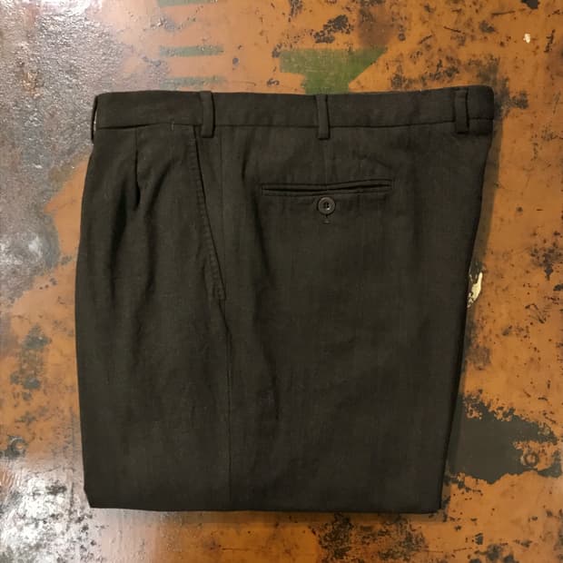 VTG 빈티지 브라운 투턱 핀턱 울 트라우저 슬랙스 허리 37 빅사이즈