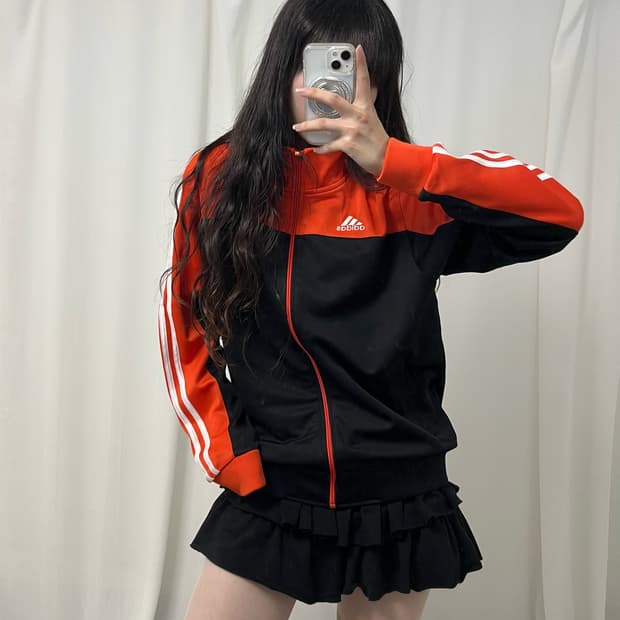 Adidas orange & black jersey