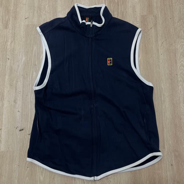 나이키 스우시 테니스 로고 올드스쿨 집업 조끼 L(100)