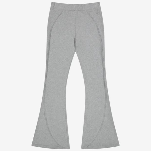 ROUND PINTUCK PANTS LIGHT GREY
