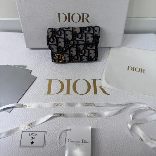 (S급/풀구성) 디올 새들 카드지갑