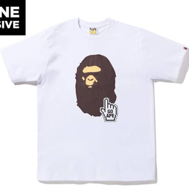 [2XL] 베이프 온라인 익스클루시브 GO APE 포인트 빅사루 반팔티