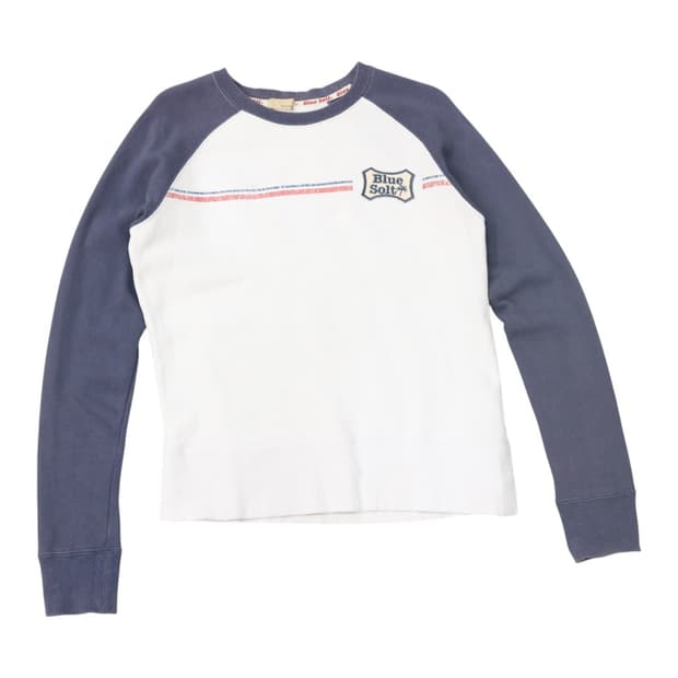 Blue Solt 빈티지 서프 그래픽 라글란 맨투맨 (L)