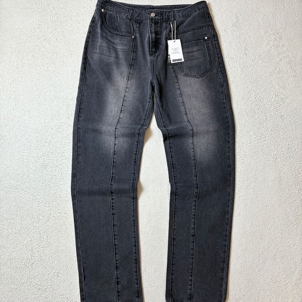 낫포너드 커브드 워싱 스트레이트 데님 팬츠 PN8020