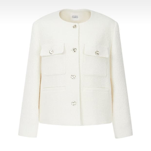 [Studio Tomboy]스튜디오톰보이 울블랜디드 트위드자켓