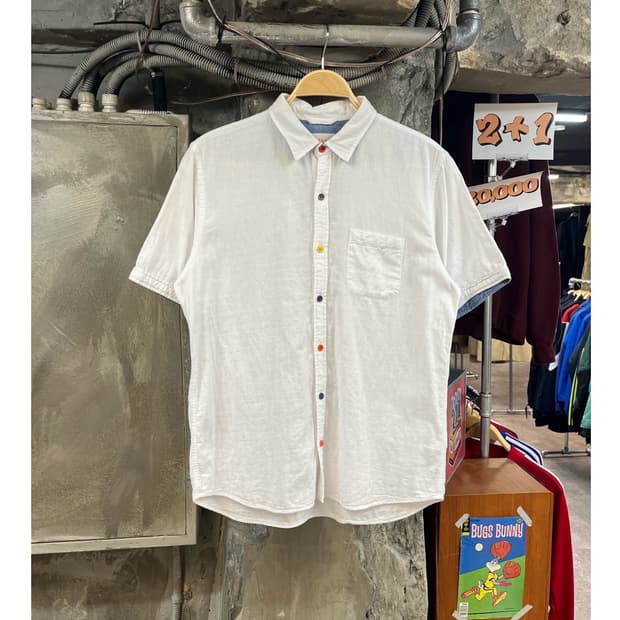 빔즈 반팔 셔츠 화이트 L #csz3469