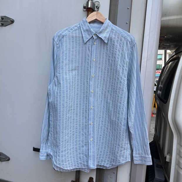 90‘s 엠포리오 아르마니 자가드 스트라이프 셔츠