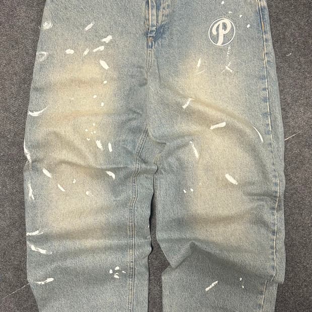 Protect.ldn 페인팅 데님팬츠