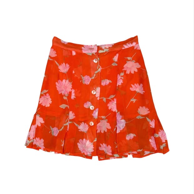 Maxmara chiffon pleated mini skirt