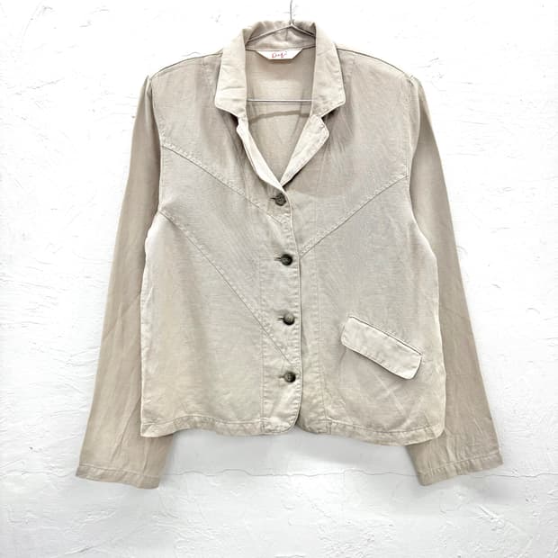 JPN 사선 린넨 자켓