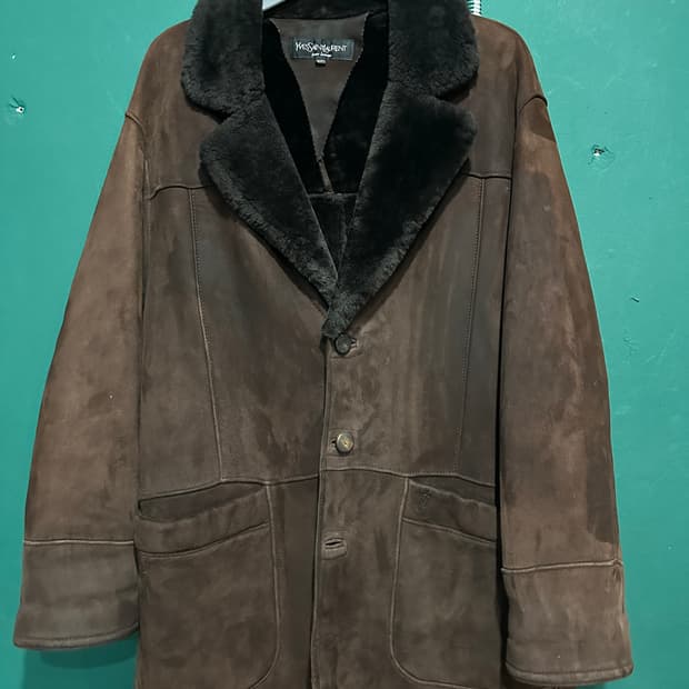 입생로랑스웨이드 무스탕 브라운 105