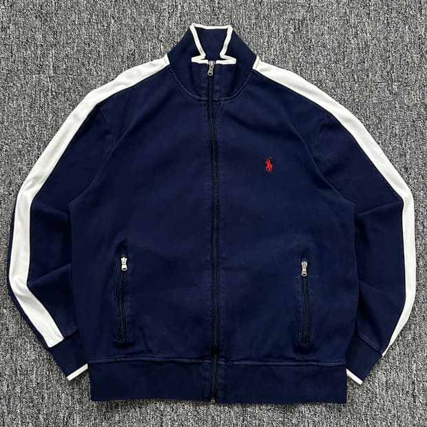 폴로 랄프로렌 사이드라인 네이비 집업자켓 L