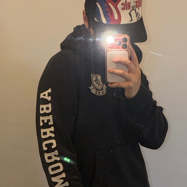 아베크롬비 y2k 블랙 후드