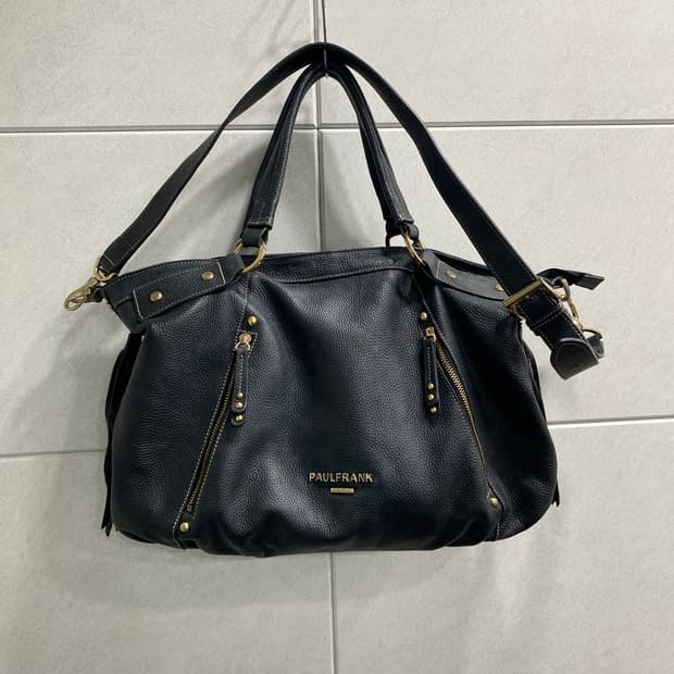 PAUL FEANK]00’s Deep Navy Leather Zipper