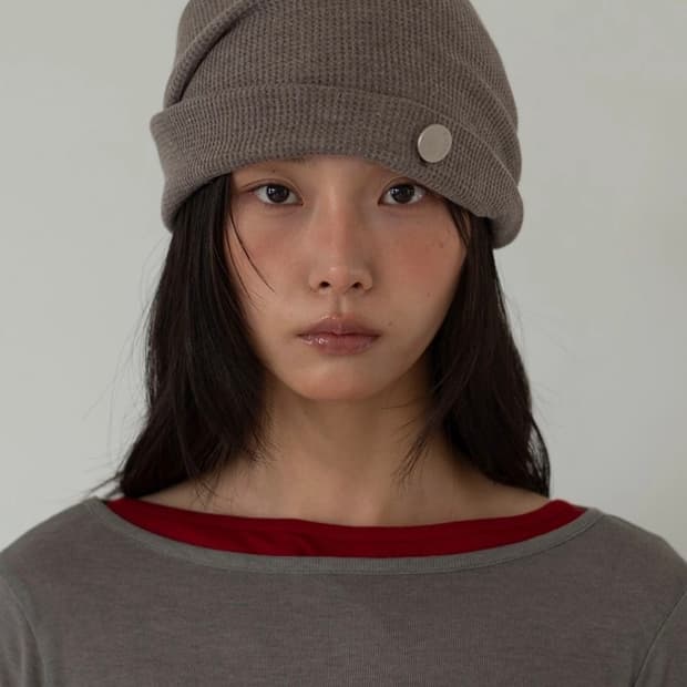 온스카 WHIPPING HAIR BAND & BEANIE 코코아