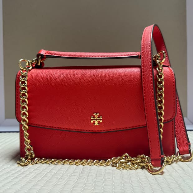 토리버치 체인 크로스백 레드