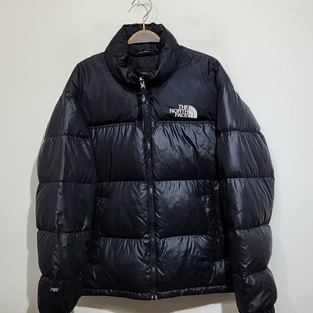 (100) 노스페이스 700 눕시패딩 점퍼 블랙 거위털 구스다운 자켓 