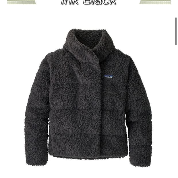 파타고니아 우먼즈 리사이클드 하이 파일 플리스 다운 재킷 블랙m