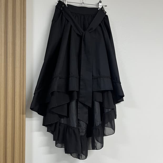 엑시즈팜 언발 롱스커트