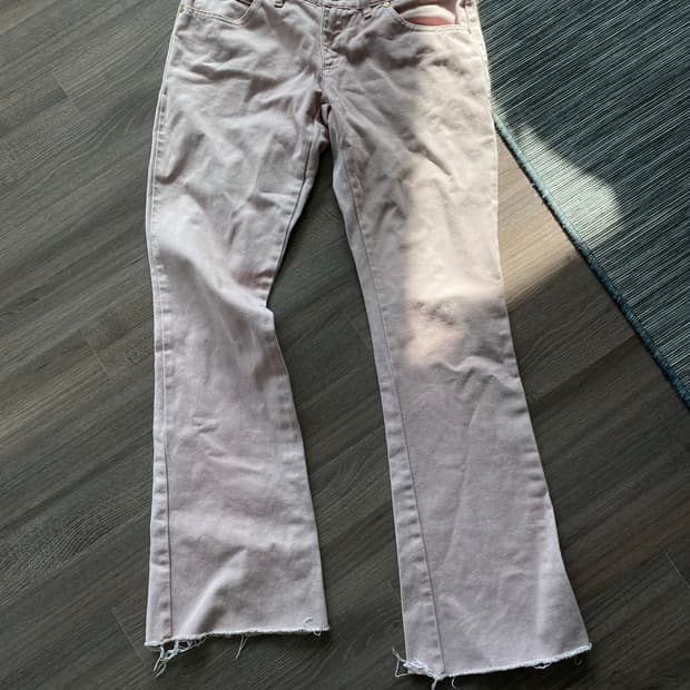 구찌 부츠컷 코튼 팬츠