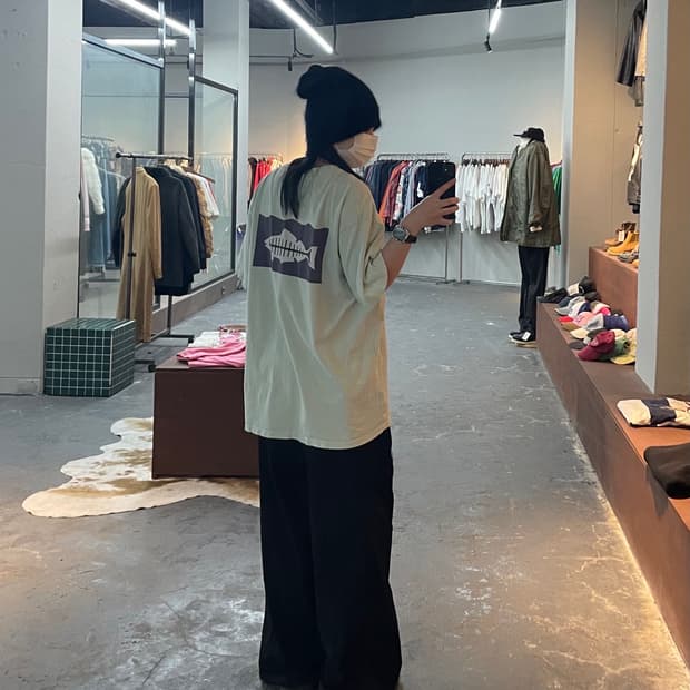 스투시 X 힐 더 베이 피그먼트 다이드 민트 반팔 H1904