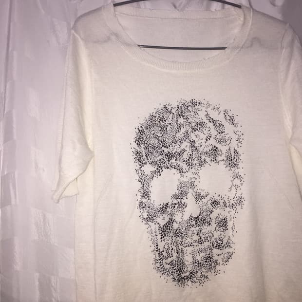 Zadig&Voltaire 쟈딕앤볼테르 스컬 고스펑크 갸루 반팔티