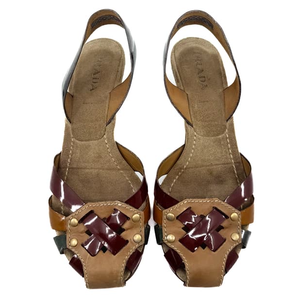 Prada Patent Leather Kitten Heels/ 37