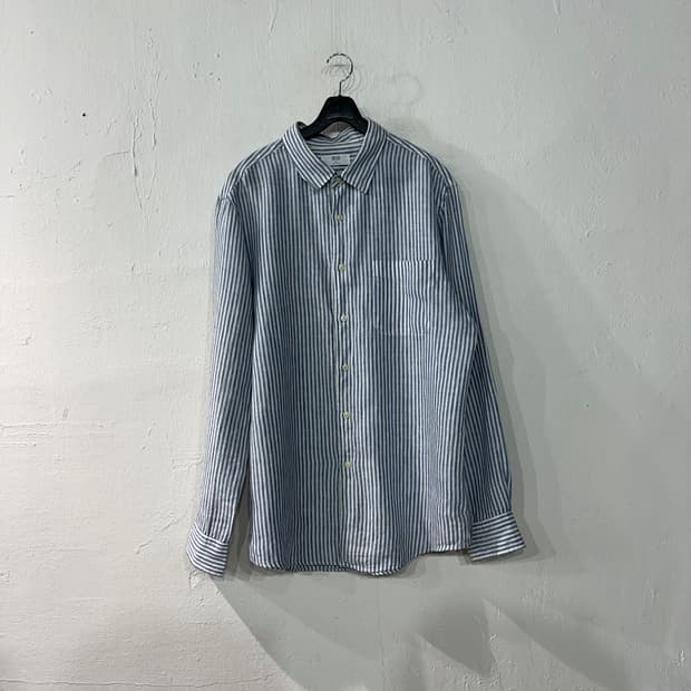 유니클로 스트라이프 린넨셔츠 XL