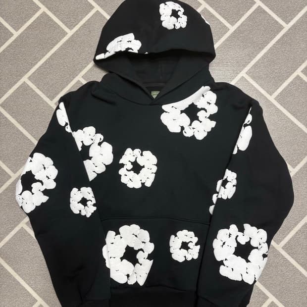 데님 티어스 더 코튼 리쓰 후드티 블랙 (M)